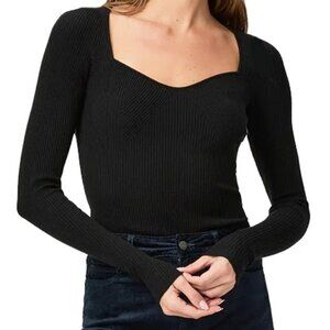 Paige Pavarti Long Sleeve Sweater Top Black Size Medium